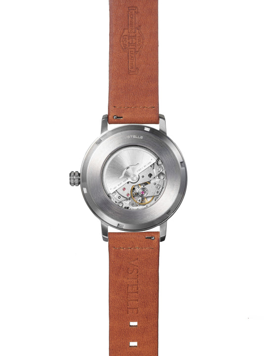 V-Apostle | Blue Dial | Brown Horween Leather - VSTELLE