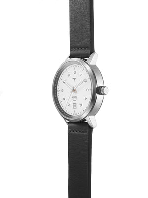 White dial automatic watches V-Apostle with Black Horween Leather Straps | Vstelle Watch