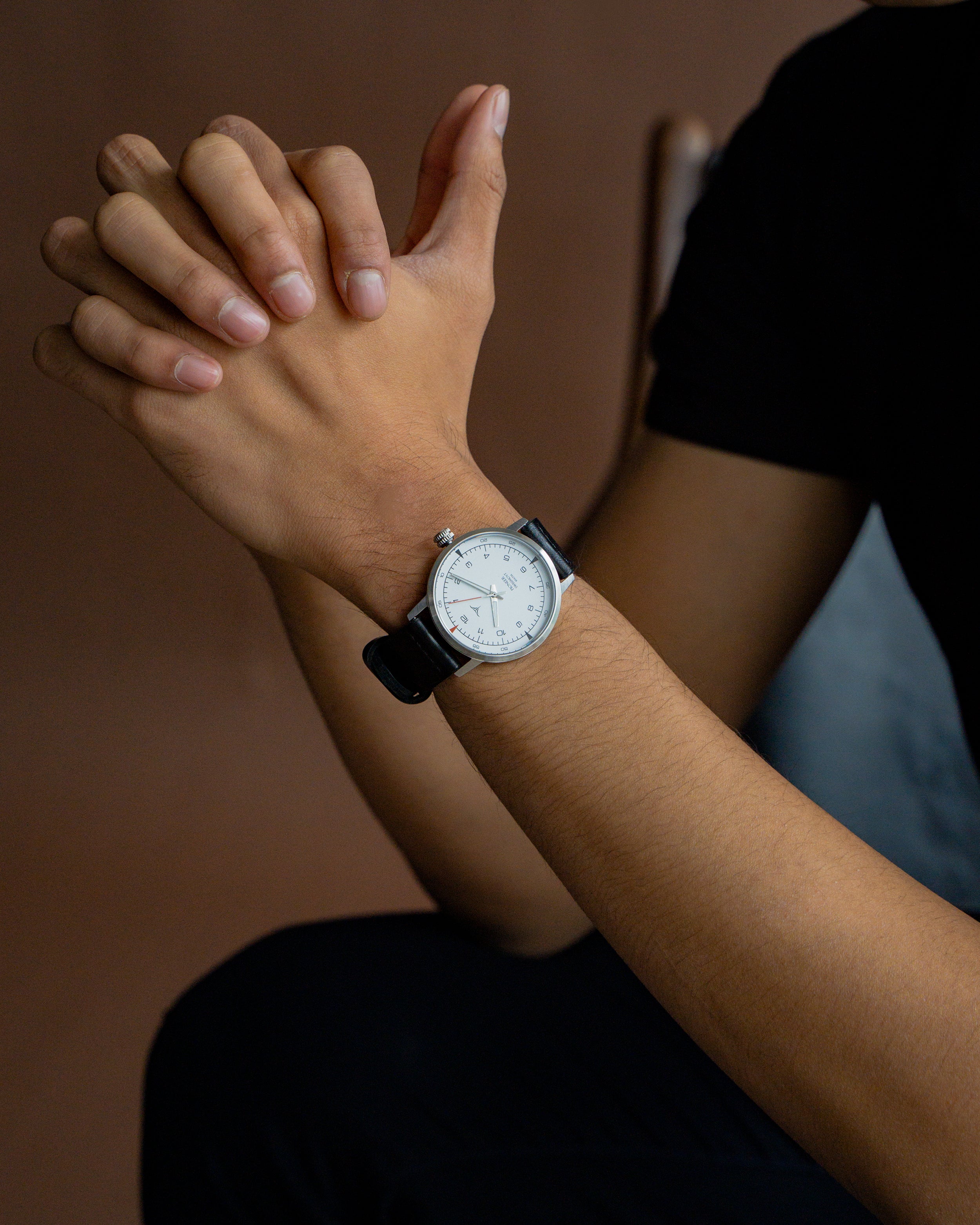 V-Pioneer | White Dial | Black Horween Leather - VSTELLE