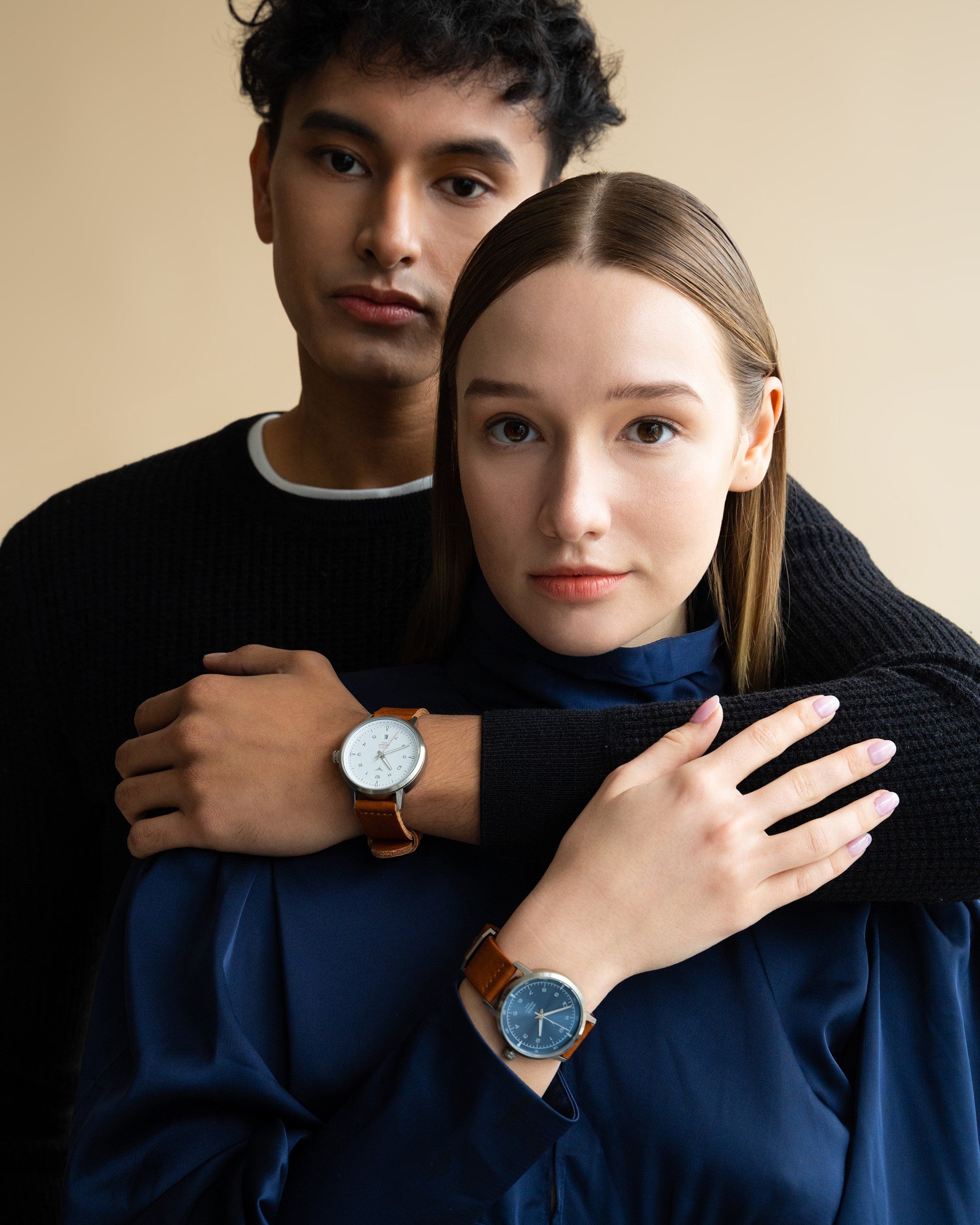 V-Pioneer | Sunray Blue Dial | Brown Horween Leather - VSTELLE